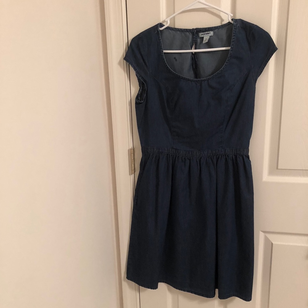 NEVER WORN Old Navy Chambray Capsleeve Dress